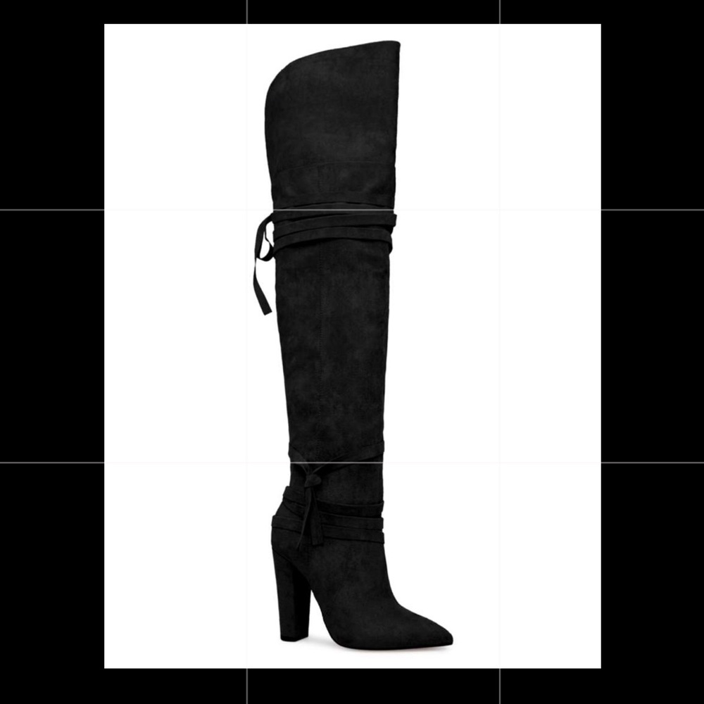 Faux-Suede over the knee boots
